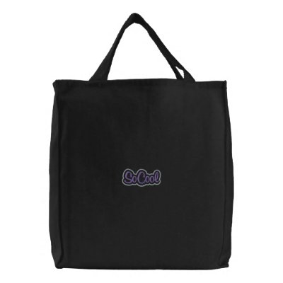 So Cool Embroidered Tote Bag by EmbroiderMe