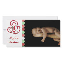 So Cute Christmas Mouse My First Christmas photo cards