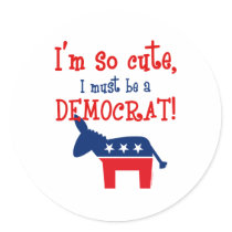So Cute Democrat Sticker