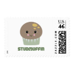 so cute kawaii stud muffin postage stamp
