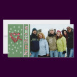 So Cute Merry Christmas Red Pine White Snowflakes