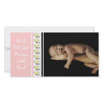 So Cute Stacked Sheep It's A Girl... Our Pearl photo cards
