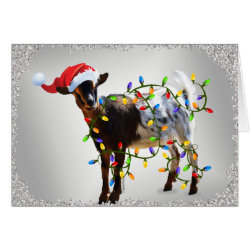 SO Good Christmas Goat Greeting Card