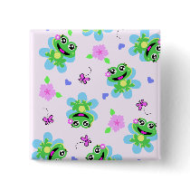 so happy frogs print pin