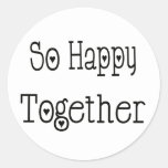So Happy Together Love Black Wedding Sticker