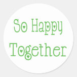 So Happy Together Love Green Wedding Sticker