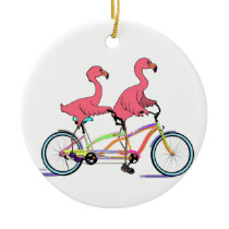 So Happy Together Tandem Flamingos Ornaments