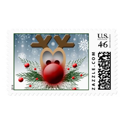 So It Glows Christmas Holiday Postage Stamp by TDSwhite
