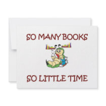 SO MANY BOOKS SO LITTLE TIME invitations