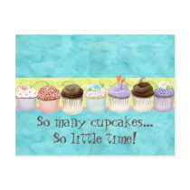 So Many Cupcakes, so Little Time!  Cupcake Art Postcards