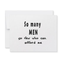 So Many Men invitations
