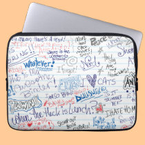 So Many School Doodles electronics sleeves