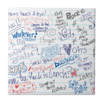 So Many School Doodles tiles