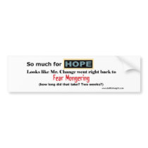 So Much for Hope bumper stickers by tellitstraight So Much for Hope bumper stickers