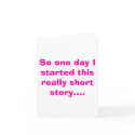 So one day I started this really short story.... cards