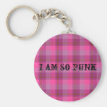 So Punk Plaid Keychain