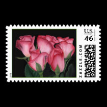 "So Soft" Pink Roses postage by kokobaby "So Soft" Pink Roses postage