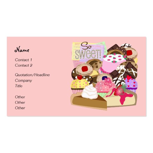 So Sweet! Business Card (front side)
