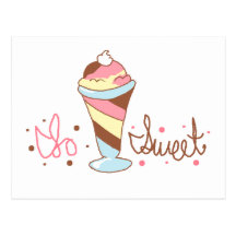 So Sweet Ice Cream Postcard