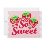 So Sweet Strawberries Invitations