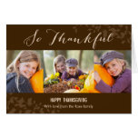 So Thankful Thanksgiving Photo Card cards