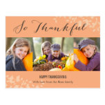 So Thankful Thanksgiving Photo Card postcards
