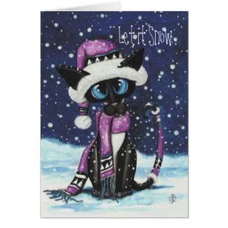 So We Can Snuggle Siamese Cat by BiHrLe Cards