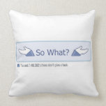 So What? (Facebook Button) Pillow