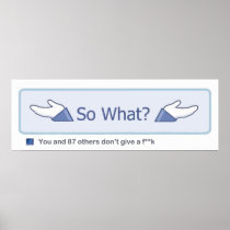 So What? (Facebook Button) Posters