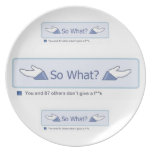 So What? (Multiple Facebook Button) Dinner Plates