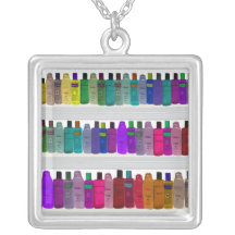 Soap Bottle Rainbow - for bathrooms, salons etc Pendant