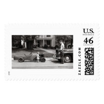 Soap box derby racer postage
