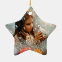 Soap Bubble Girl Christmas Tree Ornament