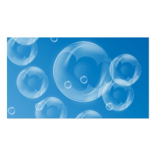 Soap bubbles business card template