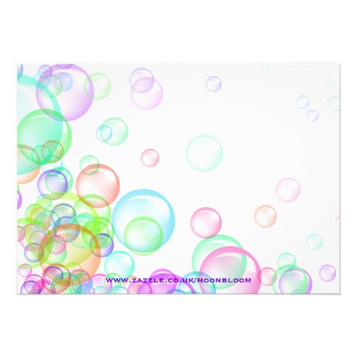 Soap Bubbles Personalized Announcement