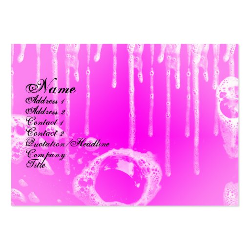 Soap Bubbles Pink Fantasy Business Card