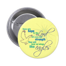 Soar on Wings Christian Scripture button/badge