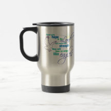 Soar on Wings Christian Scripture travel mug