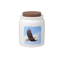 Soaring Bald Eagle Candy Jar