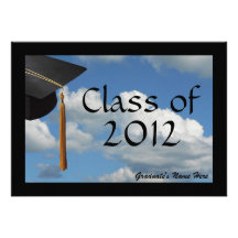 Soaring Blue Sky Graduation Announcement