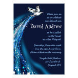 Soaring Dove Bat Bar Mitzvah Invitation blue