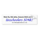 SOARing Unschoolers bumper (white) bumper stickers by liz_in_az SOARing Unschoolers bumper (white) bumper stickers