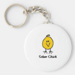 Sober Chick Keychain