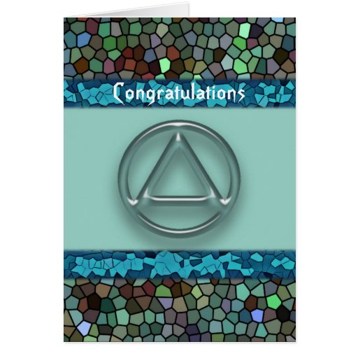 Sober Recovery AA Anniversary Congratulations Card Greeting Card | Zazzle