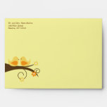 Sobre amarillo del personalizado 5x7 de los pájaro