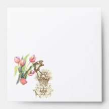 Sobres elegantes del boda de los tulipanes de n de