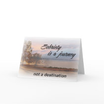 sobriety is a journey aa slogan card