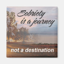 sobriety is a journey refrigerator magnet
