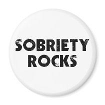 Sobriety Rocks Fridge Magnets