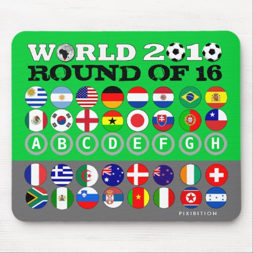 Soccer 16 Teams Flags Mousepad World Cup mousepad
